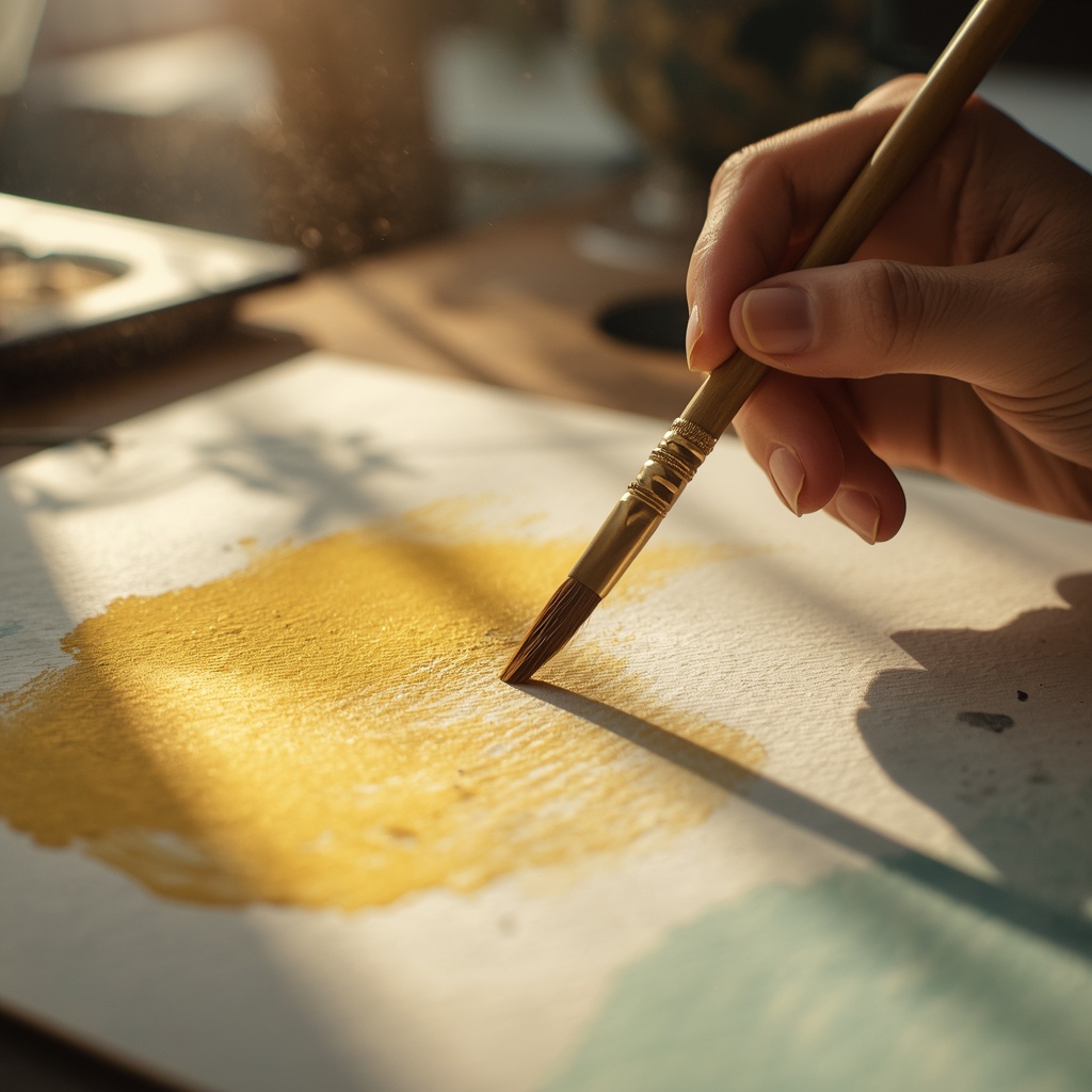 Prática de pintura aquarela para estimular o cérebro